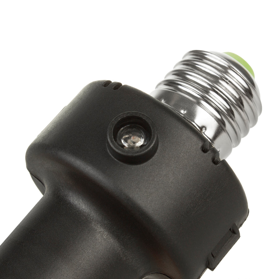 Portabombilla E27 Maclean, 100 W, con sensor crepuscular y temporizador, MCE21B, 2 unidades
