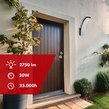 Lámpara LED Maclean, color negro, 20 W, IP65, 2750 lm, luz blanca neutra (4000 K) MCE511 B, 2 unidades