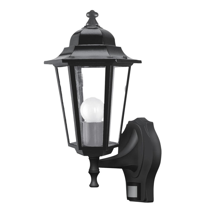 Aplique Rabalux, para exterior, con sensor de movimiento, IP43, E27, máx. 60 W, negro, Velence, 4 unidades