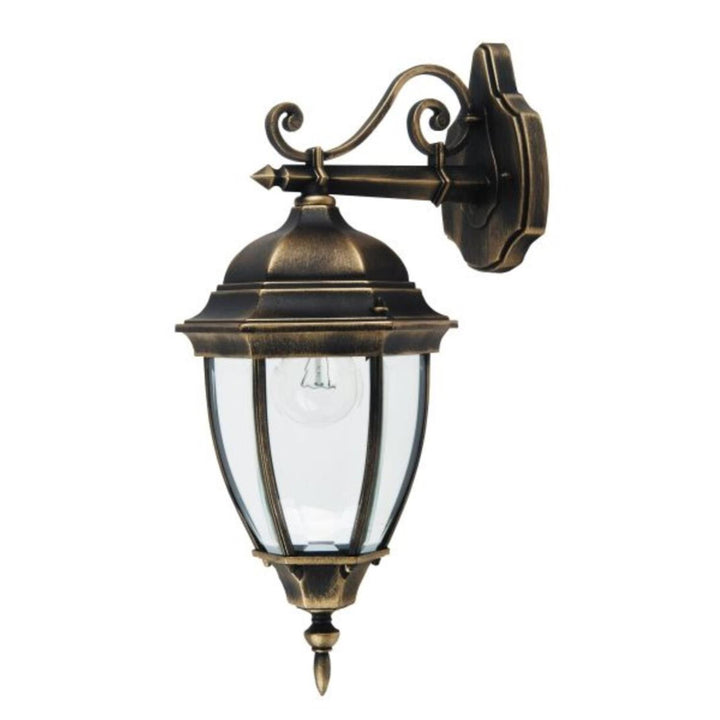 Aplique Rabalux, para exterior, IP44, E27, máx. 60 W, dorado antiguo, Toronto, 2 unidades