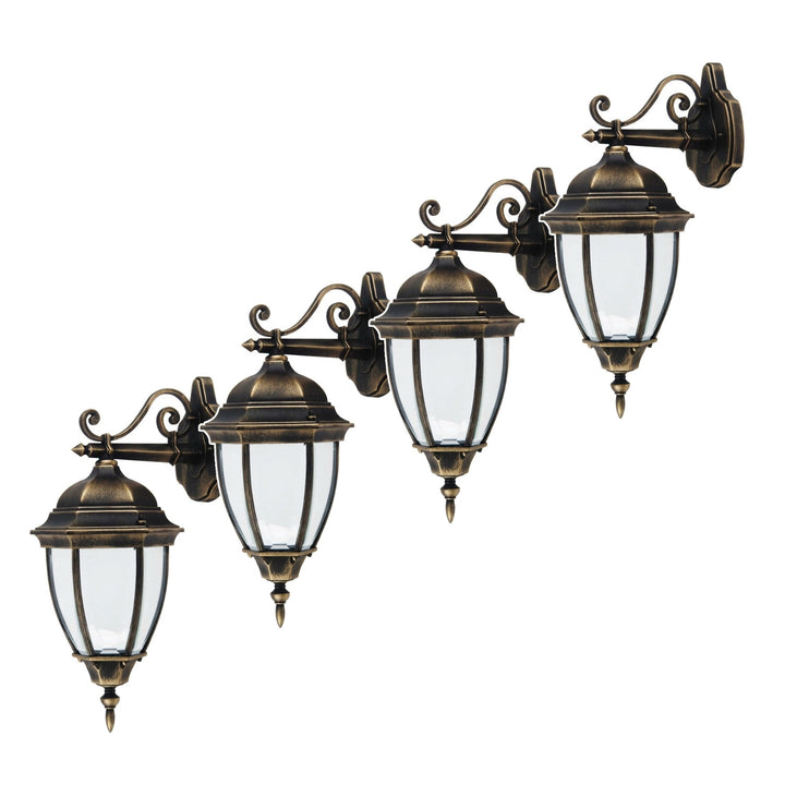 Aplique Rabalux, para exterior, IP44, E27, máx. 60 W, oro antiguo, Toronto, 4 unidades