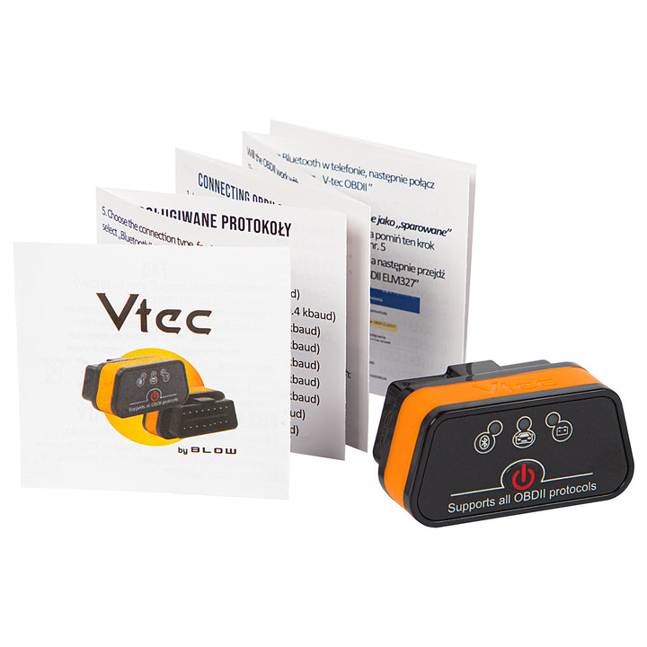 Interfaz de diagnóstico OBD2 Vtec iTRON Blow, Bluetooth 4.0, comunicación inalámbrica con la unidad de control central del coche, alta compatibilidad, 58-660#