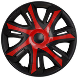 Tapa de rueda universal de 15'' NRM N-Power, negra y roja, 1 unidad