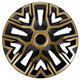 Tapa de rueda universal de 15'' NRM THE BEST BICOLOR dorado y negro, 1 unidad