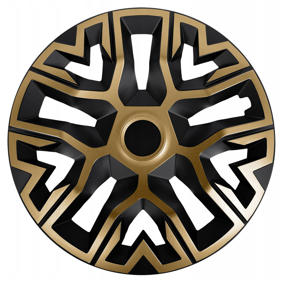 Tapa de rueda universal de 15'' NRM THE BEST BICOLOR dorado y negro, 1 unidad