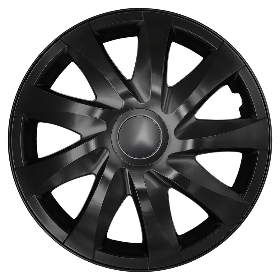 Tapa de rueda universal de 15'' NRM DRACO, negro mate, 1 unidad