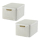 Cesta Curver, universal, con tapa, color crema, Rattan Style L, 2 unidades