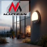 Lámpara LED con sensor de movimiento Maclean, sensor PIR, color blanco, 15 W, IP54, 1100 lm, luz neutra, MCE291 W, 2 unidades