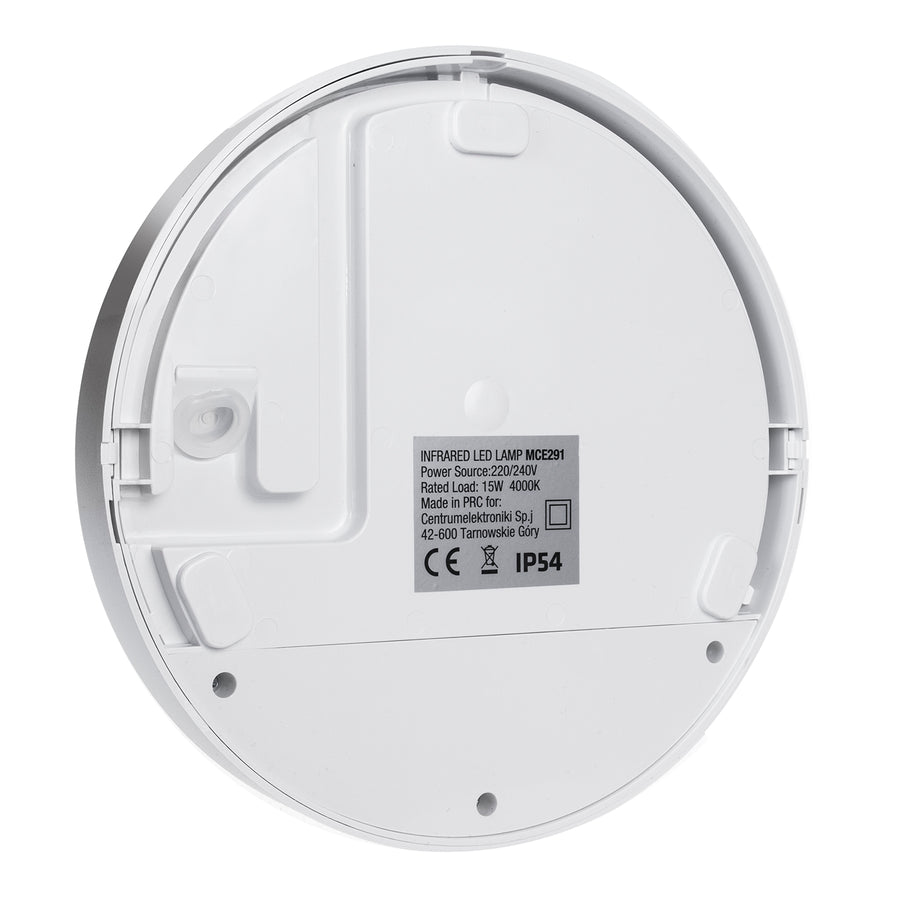 Lámpara LED con sensor de movimiento Maclean, sensor PIR, color blanco, 15 W, IP54, 1100 lm, luz neutra, MCE291 W, 2 unidades