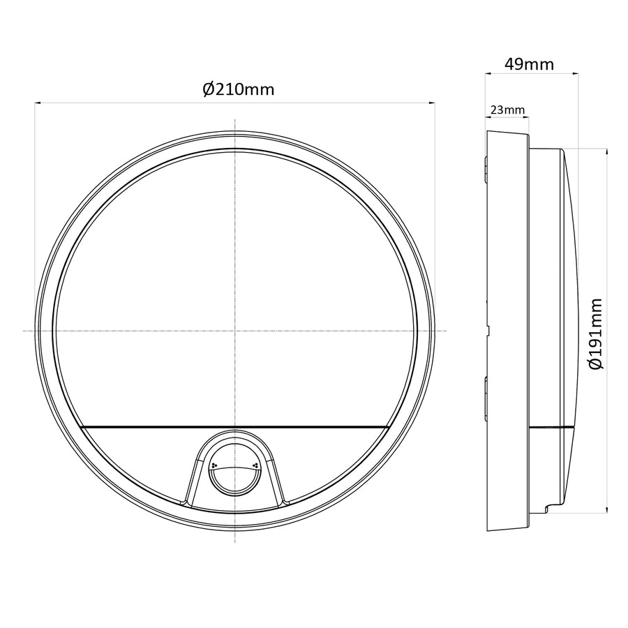 Lámpara LED con sensor de movimiento Maclean, sensor PIR, color blanco, 15 W, IP54, 1100 lm, luz neutra, MCE291 W, 2 unidades