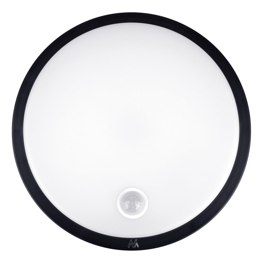 Lámpara LED con sensor de movimiento Maclean, sensor PIR, color negro, 10 W, IP65, 1000 lm, luz neutra, MCE525 B, 2 unidades