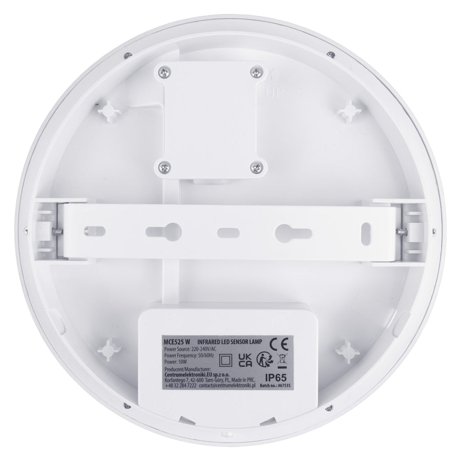 Lámpara LED con sensor de movimiento Maclean, sensor PIR, color blanco, 10 W, IP65, 1000 lm, luz neutra, MCE525 W, 2 unidades
