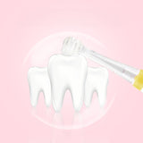 Cepillo de dientes sónico para niños SEAGO, color amarillo, 4 cabezales, SG-902 Yellow + pila alcalina AAA Varta Industrial