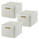 Cesta Curver, universal, con tapa, color crema, Rattan Style L, 3 unidades