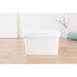 Recipiente con tapa Curver Infinity de 17 litros, color blanco, 2 unidades