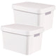 Recipiente con tapa Curver Infinity de 17 litros, color blanco, 2 unidades
