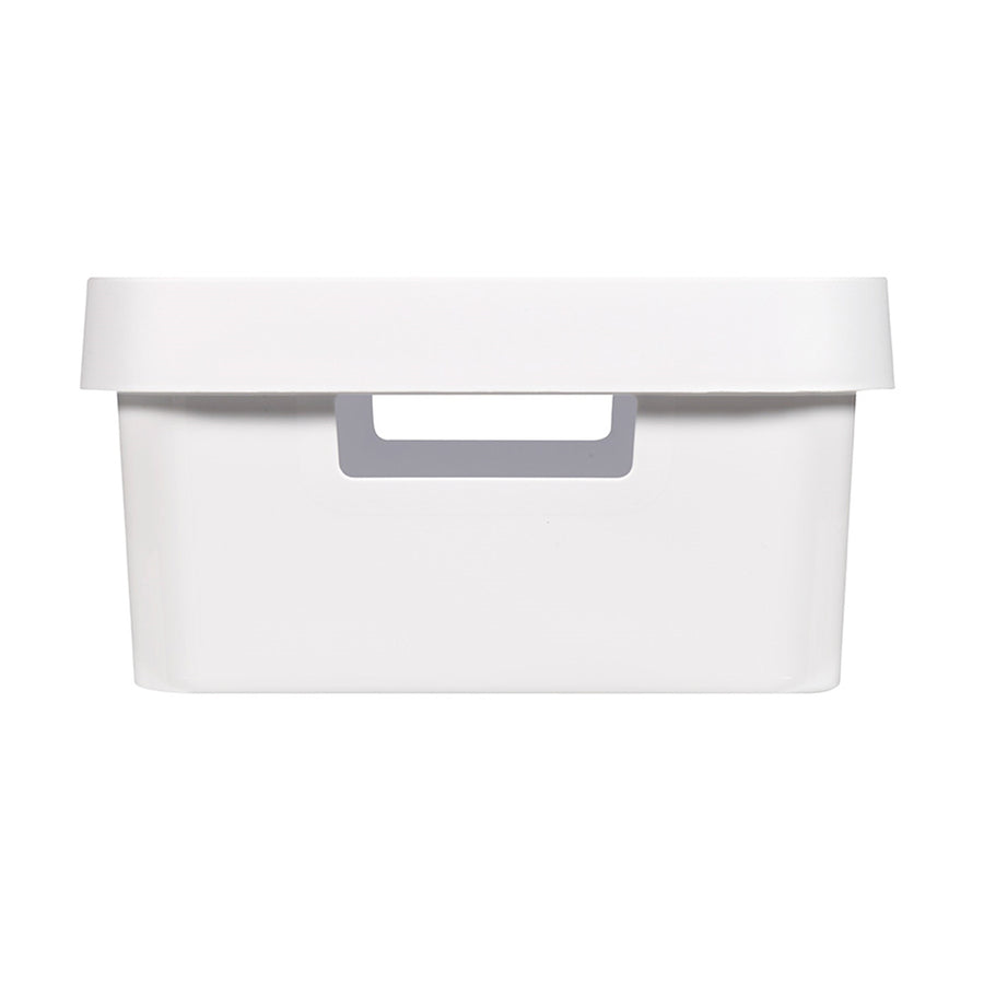 Recipiente con tapa Curver Infinity de 11 litros, color blanco, 2 unidades