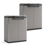Armario para la clasificación de residuos Keter, capacidad de 2 × 110 l, tapa de apertura manual, apto para uso en exteriores, 241065, 2 unidades