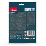 Paño de cocina Vileda Actifibre Pro, de microfibra, con recubrimiento de PVA, lavable hasta 60 °C, 183303, 3 unidades