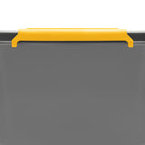 Contenedor Moxom SolidStore, capacidad de 80 l, gris, tapa con cierres a presión, con ruedas, sin BPA, 04-0217, 3 unidades