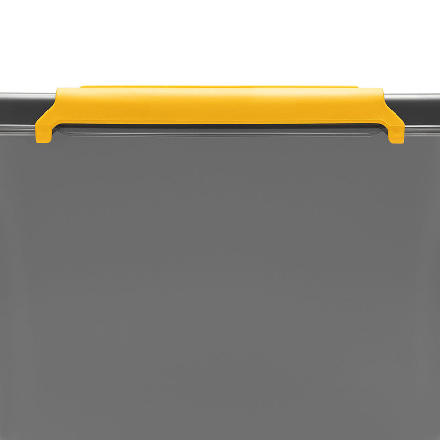 Contenedor Moxom SolidStore, capacidad de 80 l, color gris, tapa con cierres a presión, con ruedas, sin BPA, 04-0217, 4 unidades