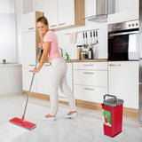 Fregona plana con cubo y escurridor GreenBlue, dos recambios de microfibra HQ, capacidad de 5,7 l, MaxiClean GB870 + paño Vileda Actifibre Soft