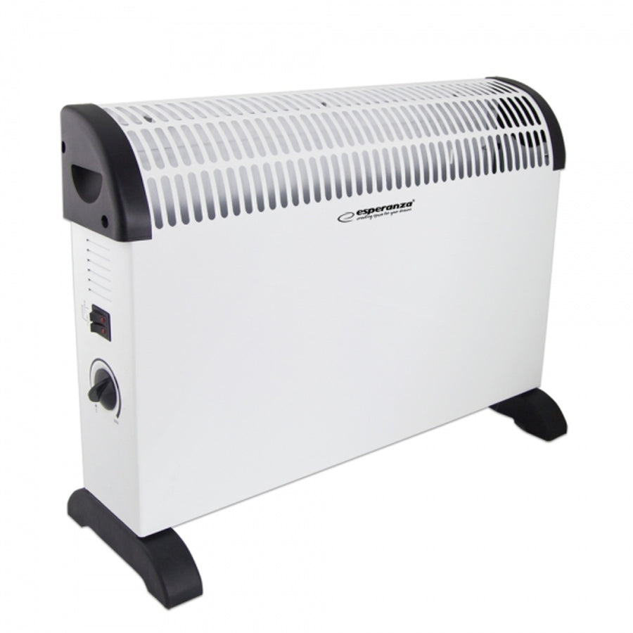 Convector eléctrico con termostato, 2000 W, blanco, Esperanza