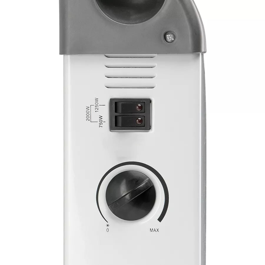 Convector eléctrico, 2000 W, con termostato, blanco, Noveen