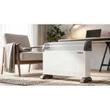 Convector eléctrico, 2000 W, con termostato, blanco, Noveen