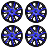 Tapacubos universales para coche de 14'' NRM N-Power azul/negro, 4 unidades