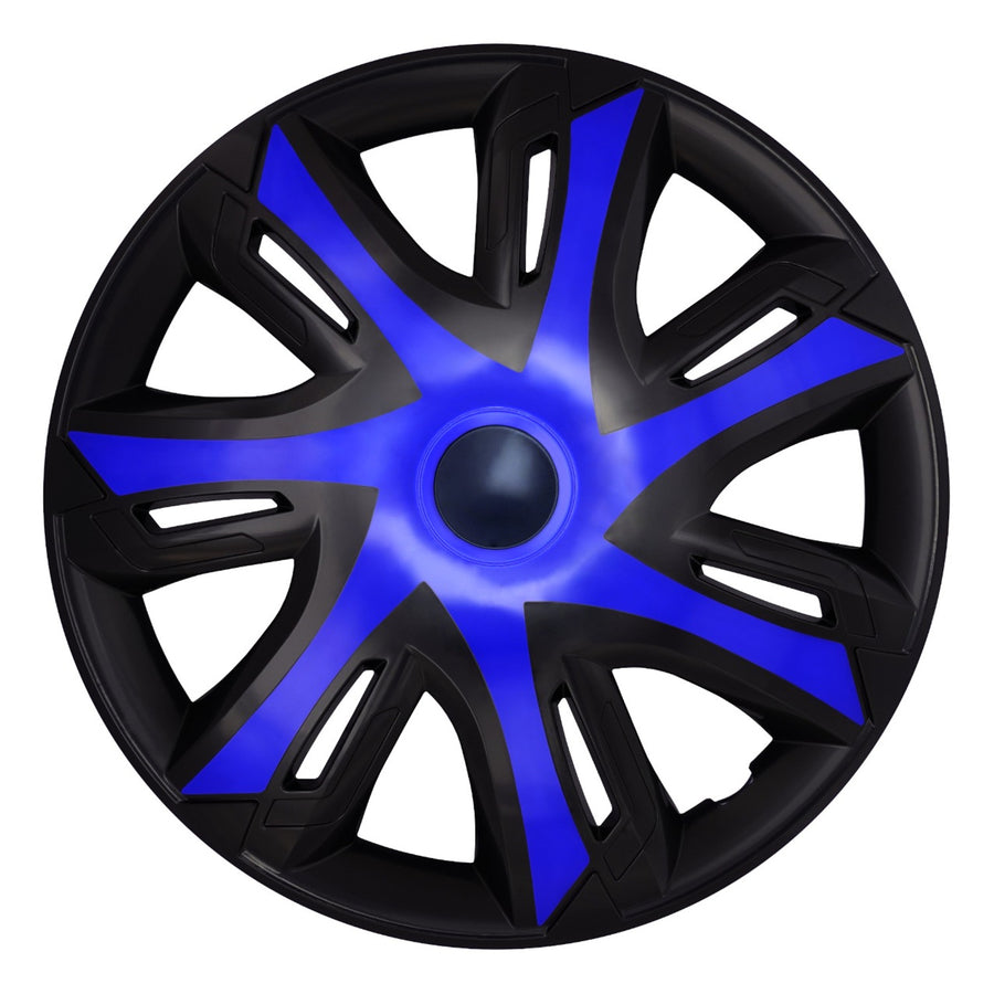 Tapacubos universales para coche de 14'' NRM N-Power azul/negro, 4 unidades