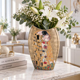 Jarrón de porcelana en caja de regalo, colección «El beso» de Klimt