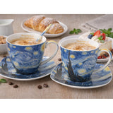 Tazas de porcelana Van Gogh «Noche estrellada», 2 x 250 ml, juego, Queen Isabell