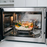 Freidora sin aceite LOVIO PureFry Ultra Crisp LVAF003BK 4 l + 1,5 l, 1550 W, negra, con recipientes de cristal