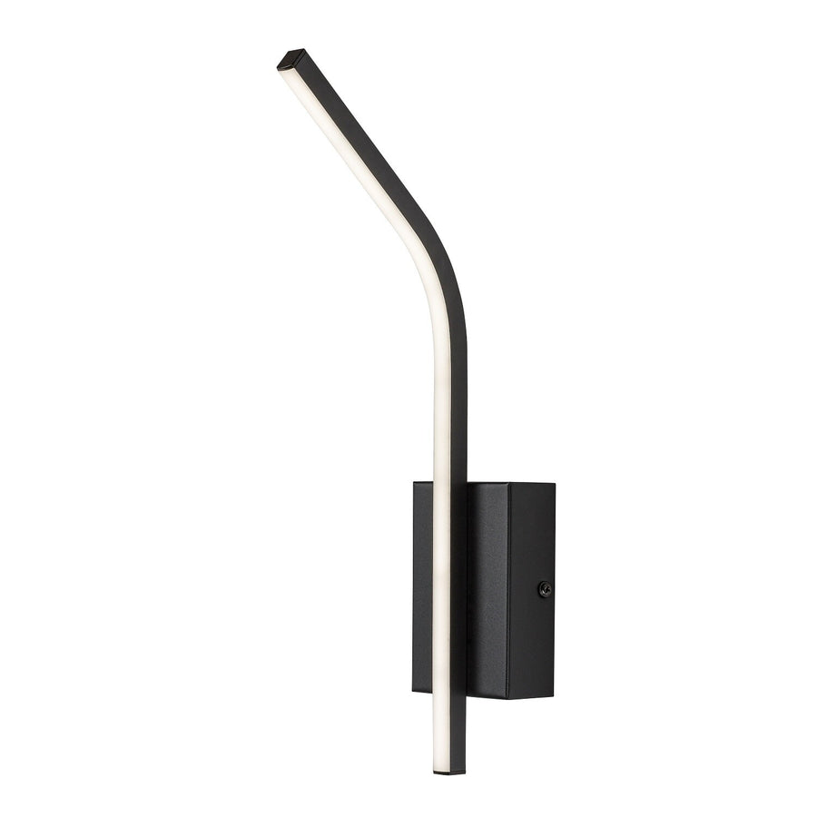Aplique de interior Tilmann, negro, LED 10 W, 550 lm, 4000 K, H 36 cm, IP44, control táctil, 75088