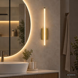 Aplique de interior Tilmann, dorado, LED 10 W, 550 lm, 4000 K, H 36 cm, IP44, control táctil, 75089
