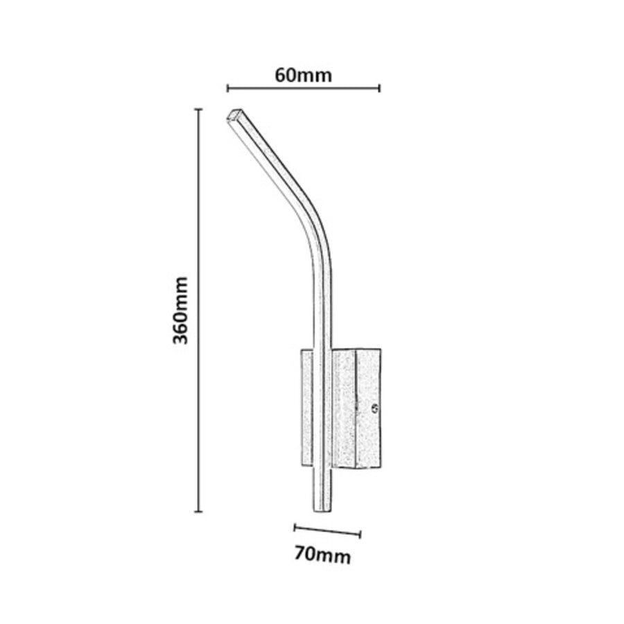 Aplique de interior Tilmann, color gris plomo, LED 10 W, 550 lm, 4000 K, H 36 cm, IP44, control táctil, 75 000