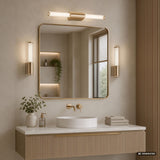 Aplique de baño, Calyn, LED 15 W, 4000 K, 1450 lm, L 60 cm, dorado, IP44, 75105