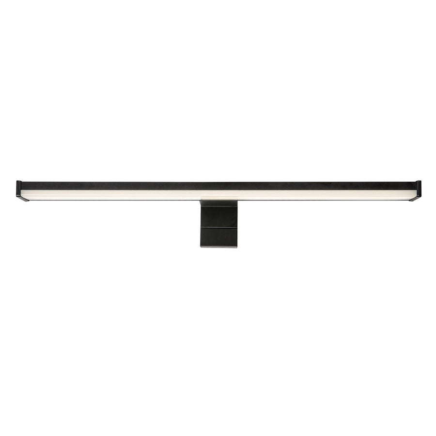 Aplique de baño, Seyra, LED 8 W, 4000 K, 650 lm, L 40 cm, negro, IP44, 75112