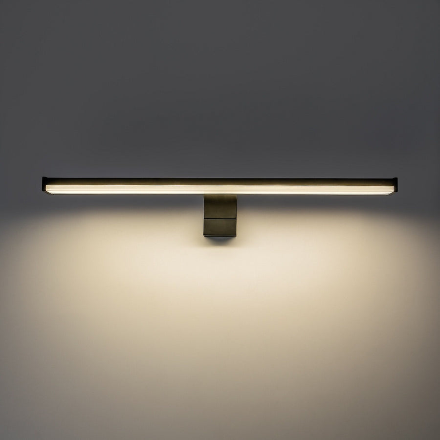 Aplique de baño, Seyra, LED 8 W, 4000 K, 650 lm, L 40 cm, negro, IP44, 75112