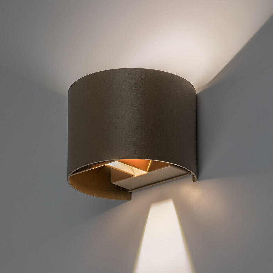 Aplique de exterior, Virna, LED 5 W, 420 lm, temperatura de color 2700, 4000, 6500 K, IP54, gris-beige, 77217