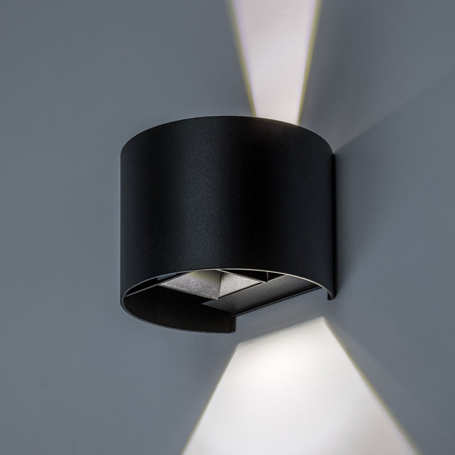 Aplique de exterior, Virna, LED 5 W, 420 lm, temperatura de color 2700, 4000 y 6500 K, IP54, negro, 77218