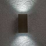 Aplique de exterior, Urfa, LED 18 W, 1800 lm, temperatura de color 2700, 4000, 6500 K, altura 16 cm, IP65, gris-beige, 77215