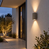 Aplique de exterior, Urfa, LED 18 W, 1800 lm, temperatura de color 2700, 4000, 6500 K, altura 16 cm, IP65, gris-beige, 77215