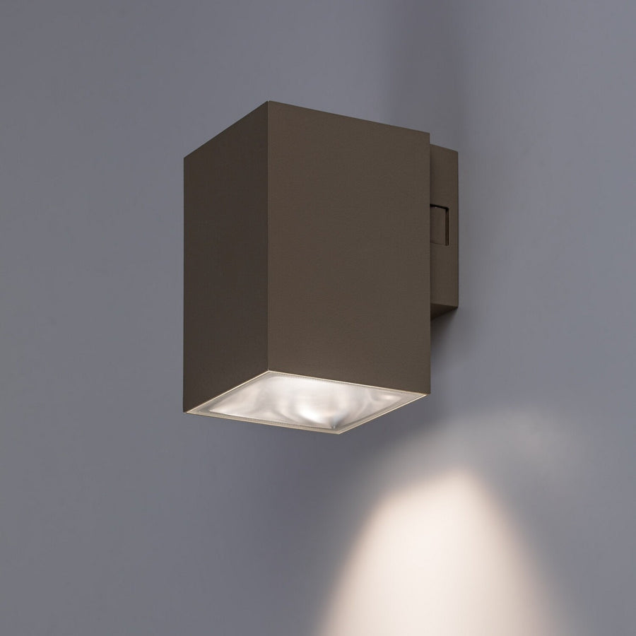 Aplique de exterior, Urfa, LED 9 W, 900 lm, temperatura de color 2700, 4000, 6500 K, H 11,5 cm, IP65, gris-beige, 77216