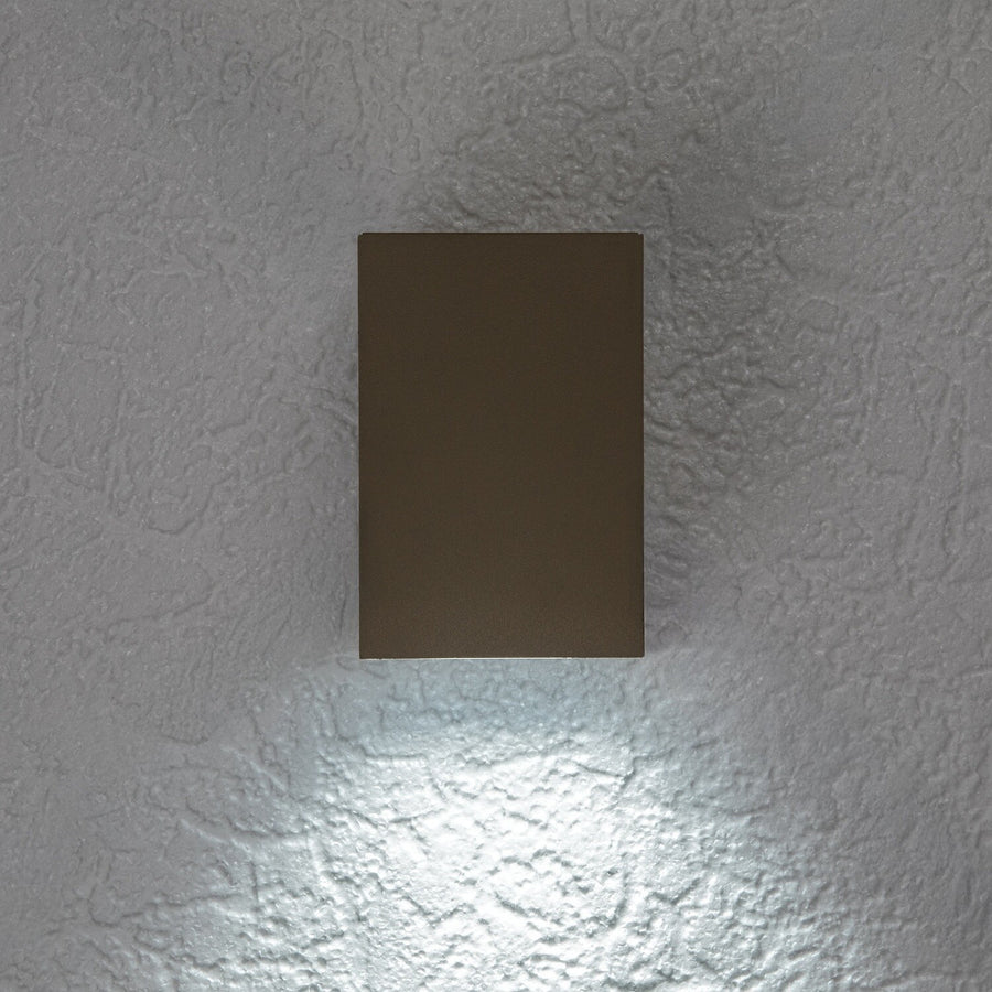 Aplique de exterior, Urfa, LED 9 W, 900 lm, temperatura de color 2700, 4000, 6500 K, H 11,5 cm, IP65, gris-beige, 77216