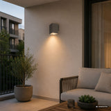 Aplique de exterior, Urfa, LED 9 W, 900 lm, temperatura de color 2700, 4000, 6500 K, H 11,5 cm, IP65, gris-beige, 77216