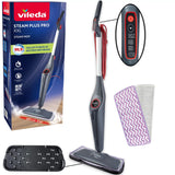 Fregona a vapor Vileda Steam Plus XXL Pro, elimina el 99,9 % de las bacterias, ideal para superficies grandes, apta para todo tipo de suelos, 180835