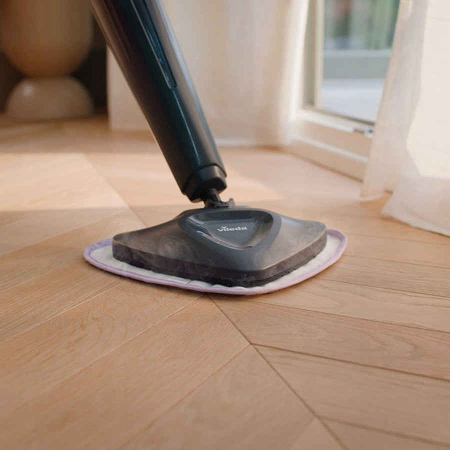 Fregona a vapor Vileda Steam Plus Pro: elimina el 99,9 % de las bacterias, se calienta rápidamente, apta para todo tipo de suelos, 180839