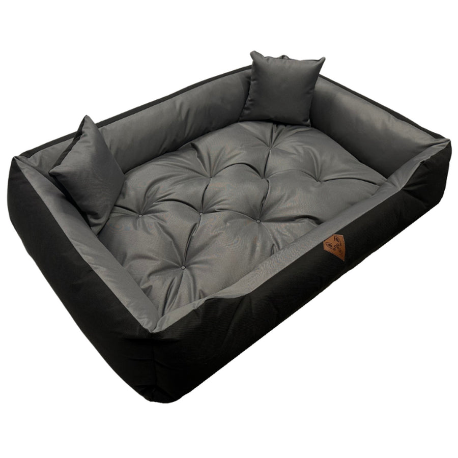Cama para perro 75 x 65, Basic, gris, impermeable, Dogs4life